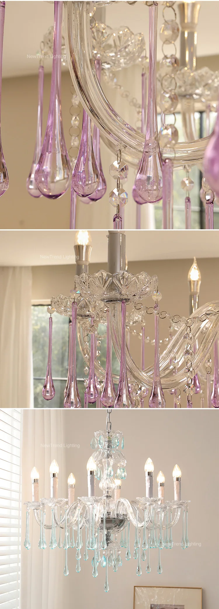 cpl 463 modern sculptural murano glass chandelier  artistic european style pendant light for villa dining-3