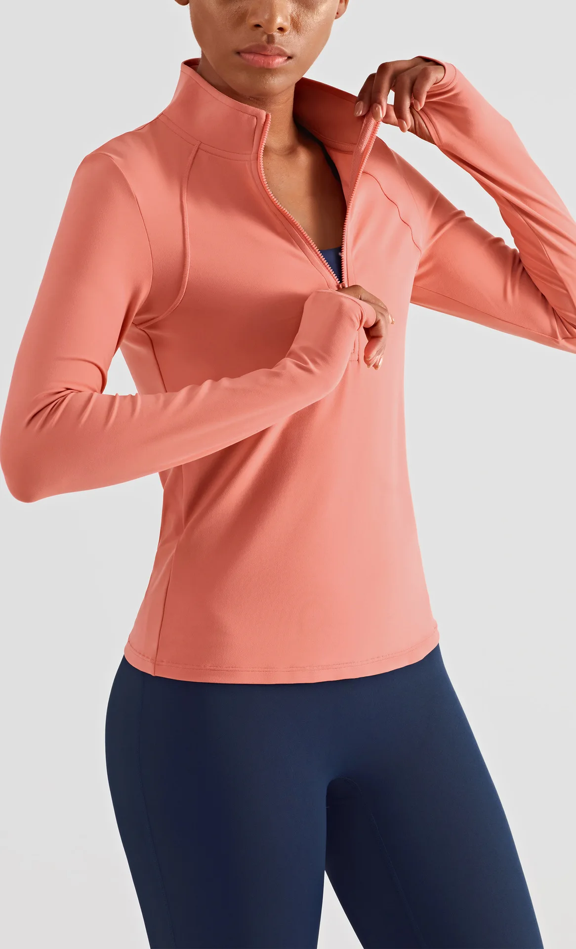 Custom Design Logo Half Zipper Yoga 