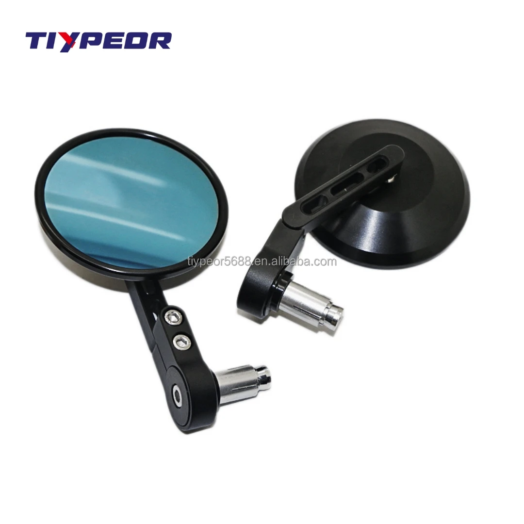 product tiypeor motorcycle mirror e mark approval cnc aluminum 105mm round large rear view mirror for motorcycle vehicle side mirror-5