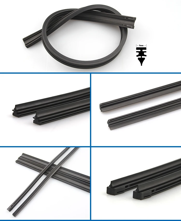 Lelion Natural Rubber Refill Wiper Blades Refill 8mm Adjustable Size