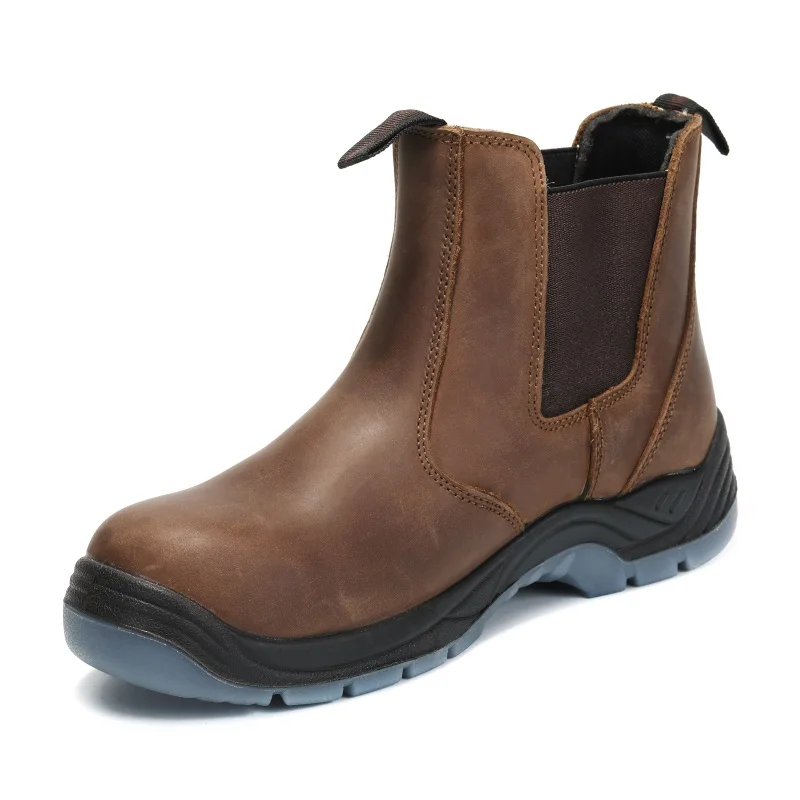Working Safety Shoes Composite Work Boots Men's Oilfield Safety Leather