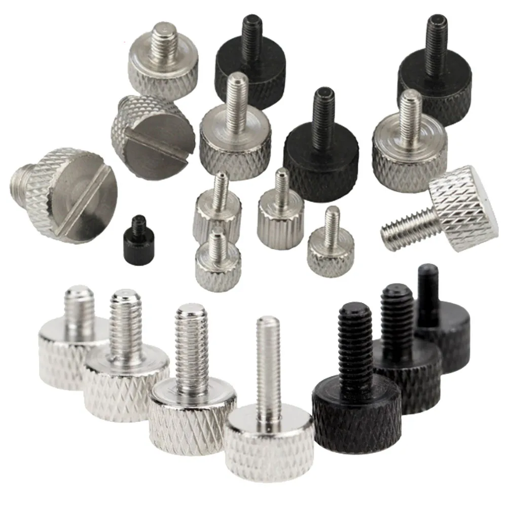 Custom M3 M6 M8 M10 Anodized Aluminum Round Flat Head Knob Stainless