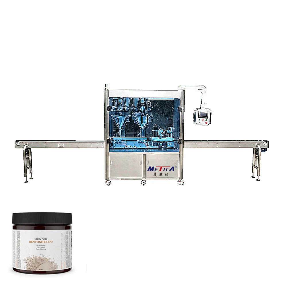 METICA Automatic Powder Granules Filling Machine for 500g Granule Powder Filling in Jar and Plastic Bottle
