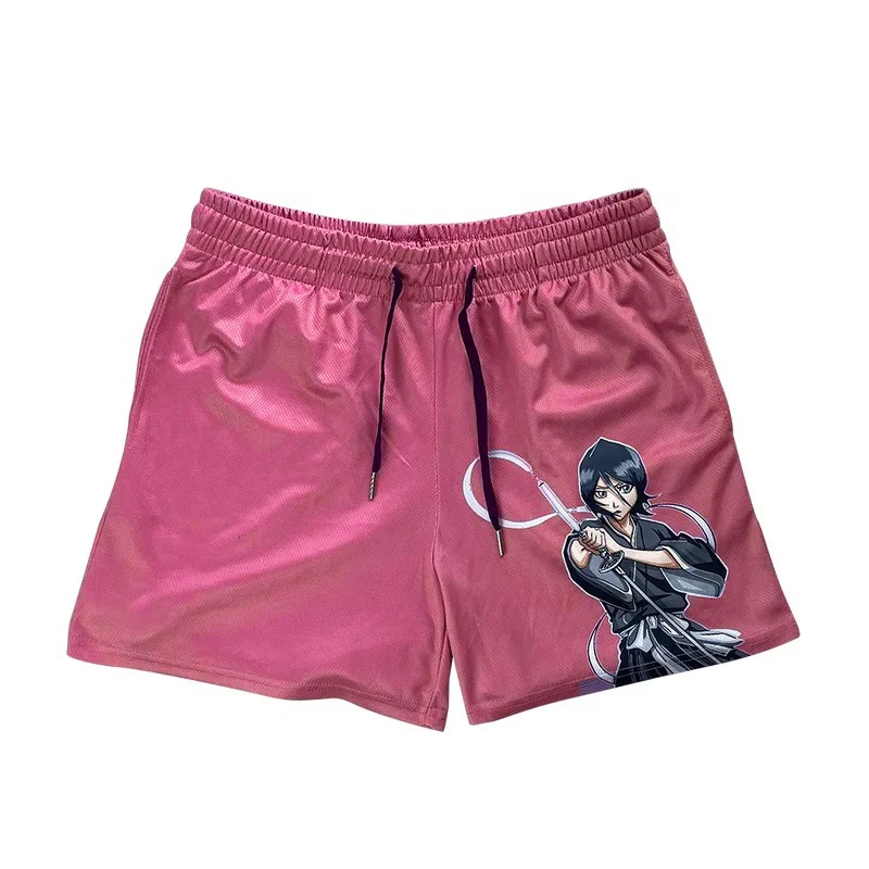 Anime Shorts Men Women BLEACH Rukia 3D Printed Casual Gym Shorts