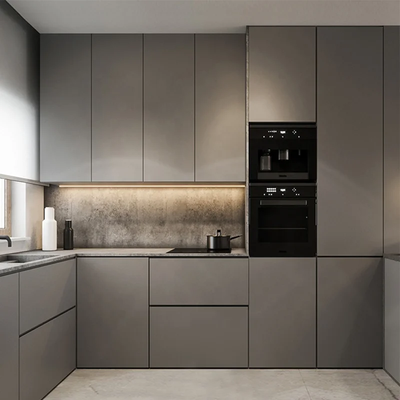 Moduler Hanging Melamine Board Ready Made Smart Modern Modular Kitchen Cabinets Modular or Customized Size German Machine MDF