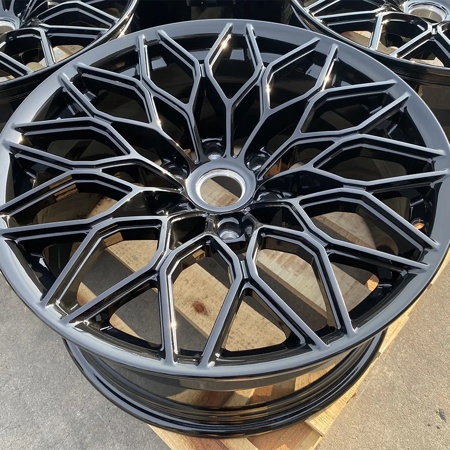 GVICHN custom passenger car wheels gloss black color monoblock wheels 20 21 22 23 24 inch 6x139.7 alloy forged rims