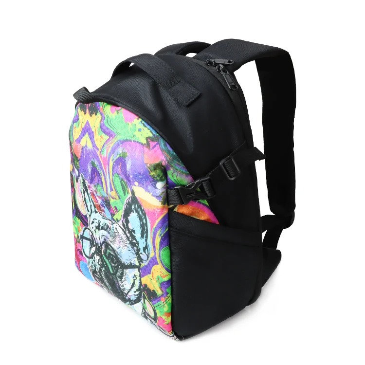 Printed Nylon Waterproof Large Capacity Camera Backpack For Photographers