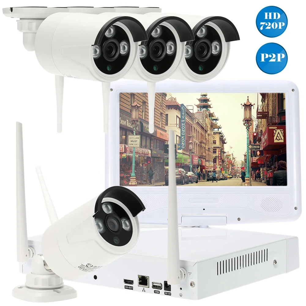 4CH 1080P NVR Kit with Inch LCD Screen Secure Your Space - Main Image