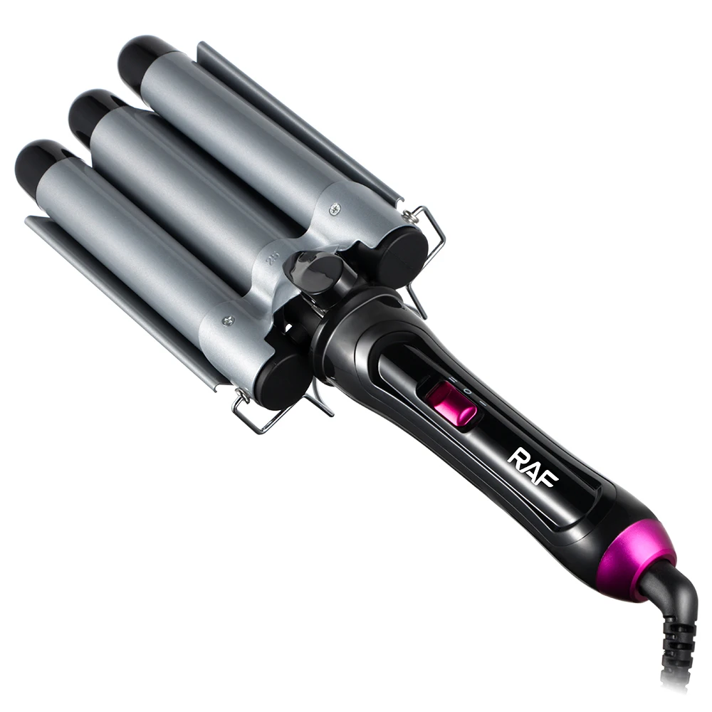 RAF New Portable Wand Hair Waver Wave Curler Automatic Curling Iron 3 Barrel Hair Curler