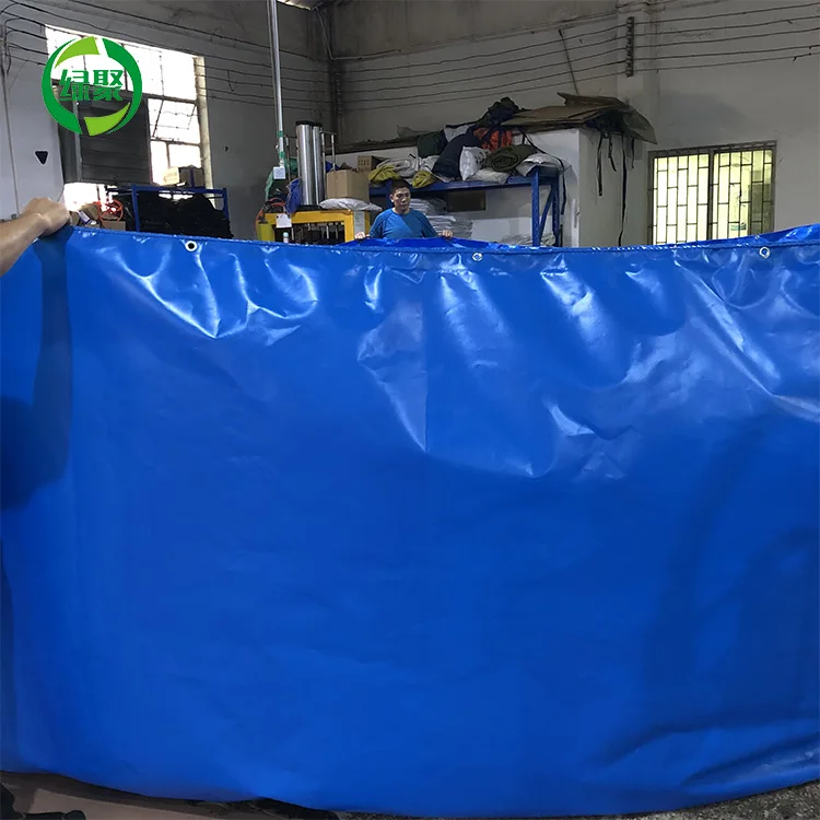 Custom Size 5000 Liter Circular Canvas Pool Fish Tank Tarpaulin Shrimp Pond Aquaculture Tank Liner