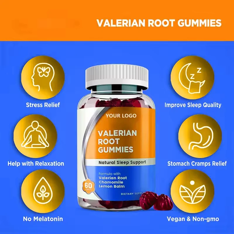 Natural Sleep Support Gummy Vitamins Valerian Root Gummies 5-htp ...