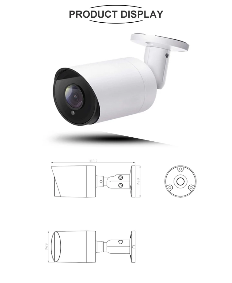 Plug and Play with Hik POE NVR 5mp/6mp@25fps Danale IP Camera Outdoor