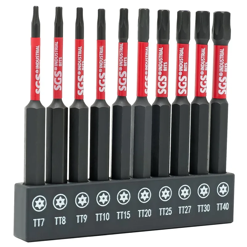 MOYOTEC Industrial OEM 1/4 Inch Hex Shank Torx Screwdriver Bit Set Customized S2 Steel Magnetic Secu