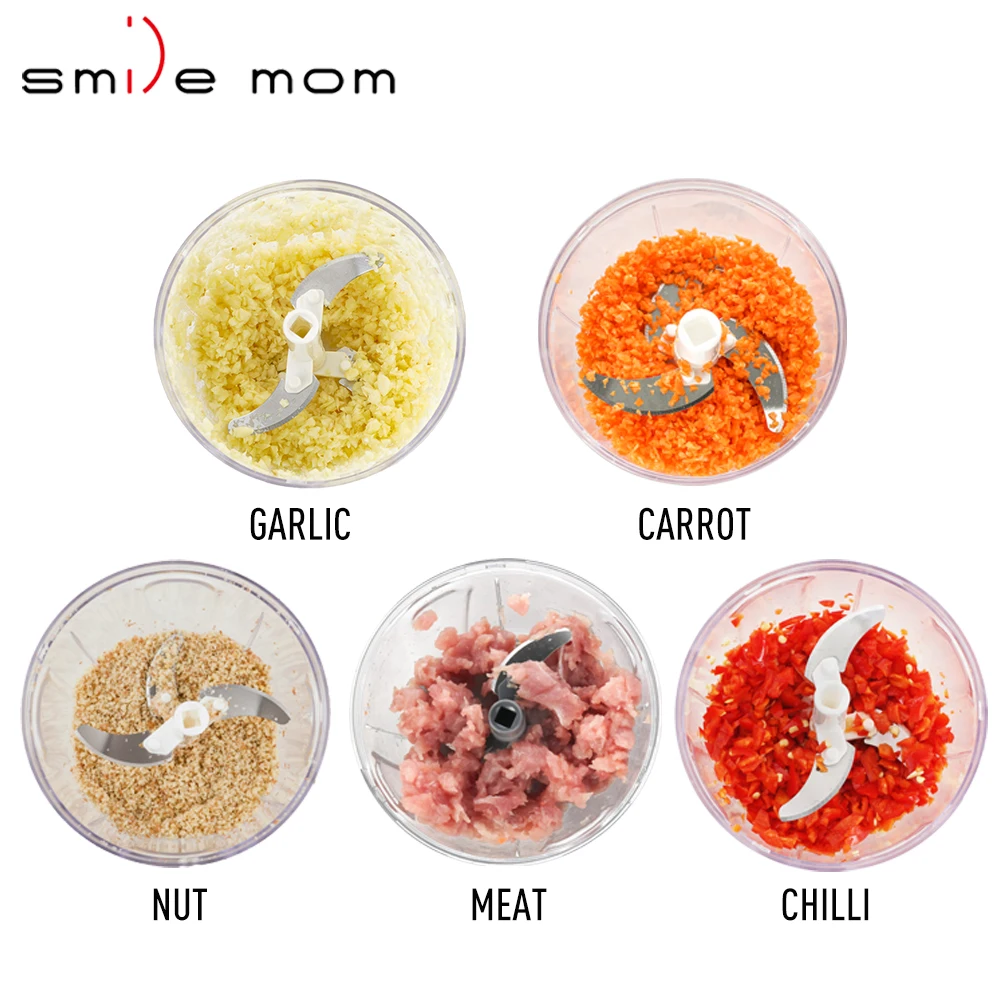 
 Ручной измельчитель еды A372 с 3 лезвиями и блендером, овощерезка, слайсер  