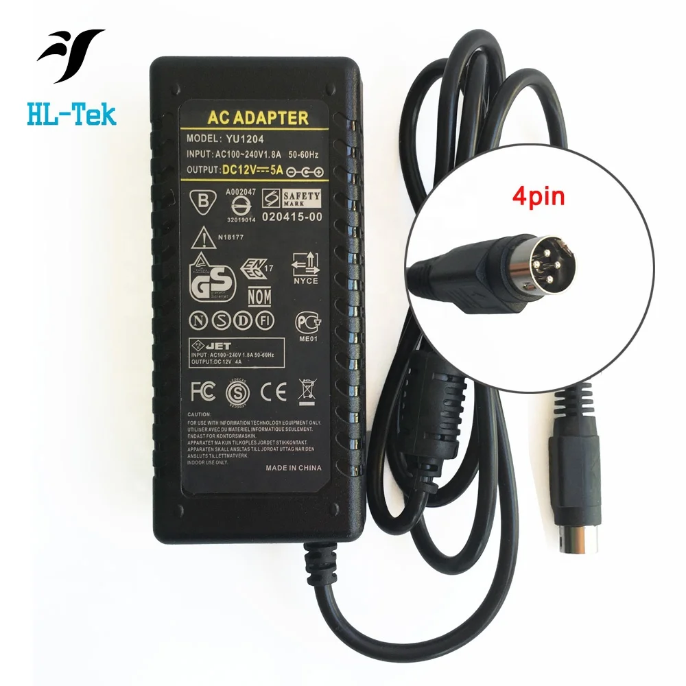 12V Laptop Power Adapters 12V 5A AC Adapter Power Supply For Sanyo JS ...