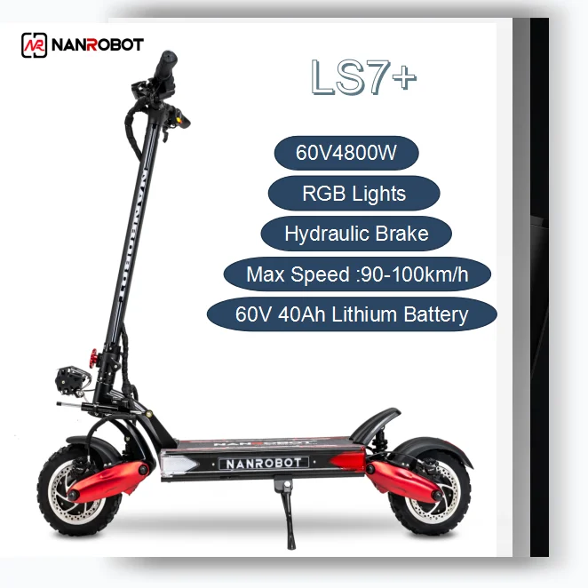 heroin afbrudt stress Wholesale NANROBOT LS7+ 120 KM/H 2 Wheel Folding Dual Motor Fast Electric  Scooter From m.alibaba.com