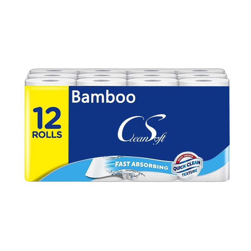 Manufacturers Soft Touching Ecofriendly 3ply Bleached Bamboo Toilet