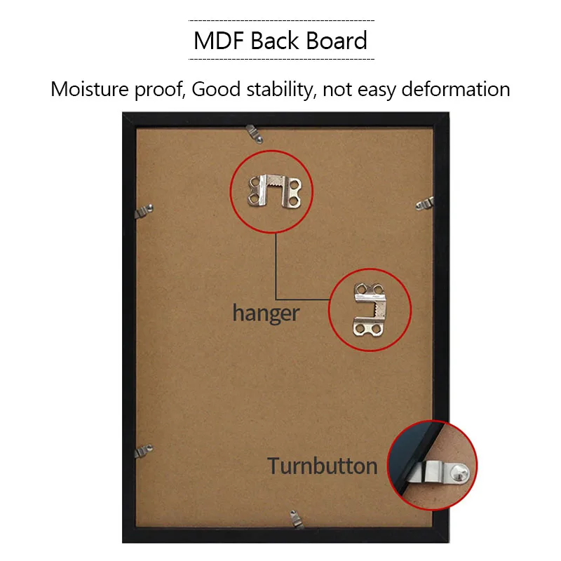 Wholesale Hight Quality A1 A2 A3 A4 Picture Photo Frame With Mat Black