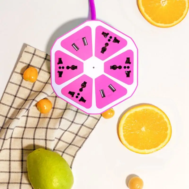 Creative Smart Fruit Power Strip Socket USB Desktop Socket Desktop Board Household Multifunctional Practical Universal Socket