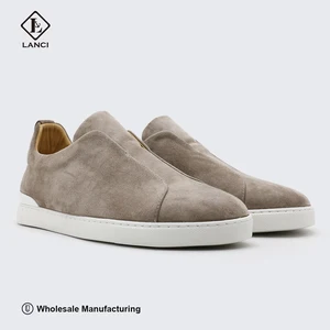 LANCI Leather Shoe Manufacturers Men Luxury Design Shoes High Quality Premium Suede Custom Sneakers with logo