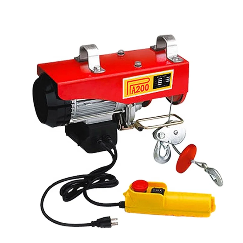 PA Small Mini Micro Wire Rope Electric Hoist with Trolley 200kg 500kg 600kg 800kg 1000kg 1200kg High Quality Customised Provided