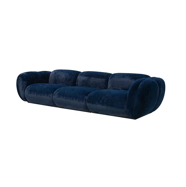 Foshan Furniture Italian Design Quality 2 Seater Sofas Sets Modern Antique 3 Seater Plush Velvet Sofa