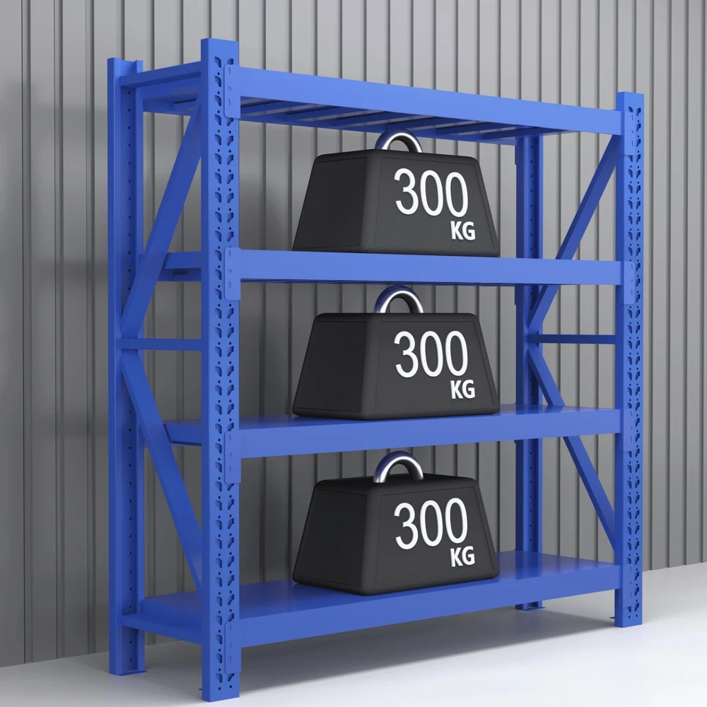 4 Layer Steel Storage Rack with Adjustable Shelves