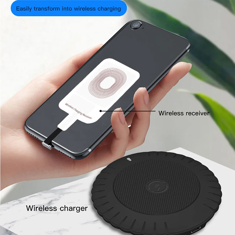 Universal Micro Usb Type C Fast Wireless Charger Adapter Qi Wireless