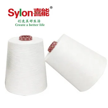 Best selling manufacturer directly sales  PTT  50%cotton CVC Blended Yarn stock a lot for weaving and knitting 32S  40S  60S