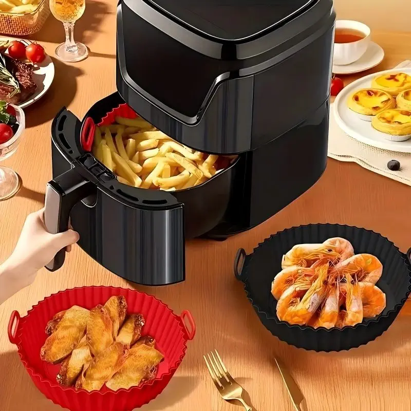 Factory Wholesale Custom Logo Food-grade Silicone Recyclable Dishwasher Safe Reusable Air Fryer Lining