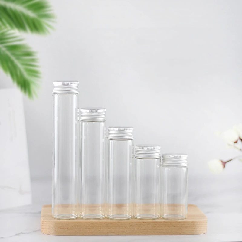 Оптовая продажа, стеклянная тестовая трубка для сигар с пробкой или алюминиевой крышкой, размер на заказ