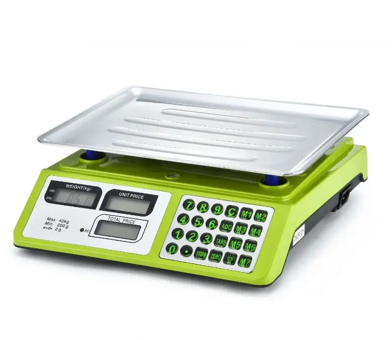 Richmoon ACS-829Single-sided portable electronic weighing scale for retailers. 30-40 kg capacity; constructed from metal and plastic with a digital display.OEM ODM