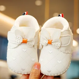 Autumn and Winter Infant Baby Girl and Boy Non-slip Princess Shoes Warm Soft Soled Cotton Toddler Shoes Outdoor