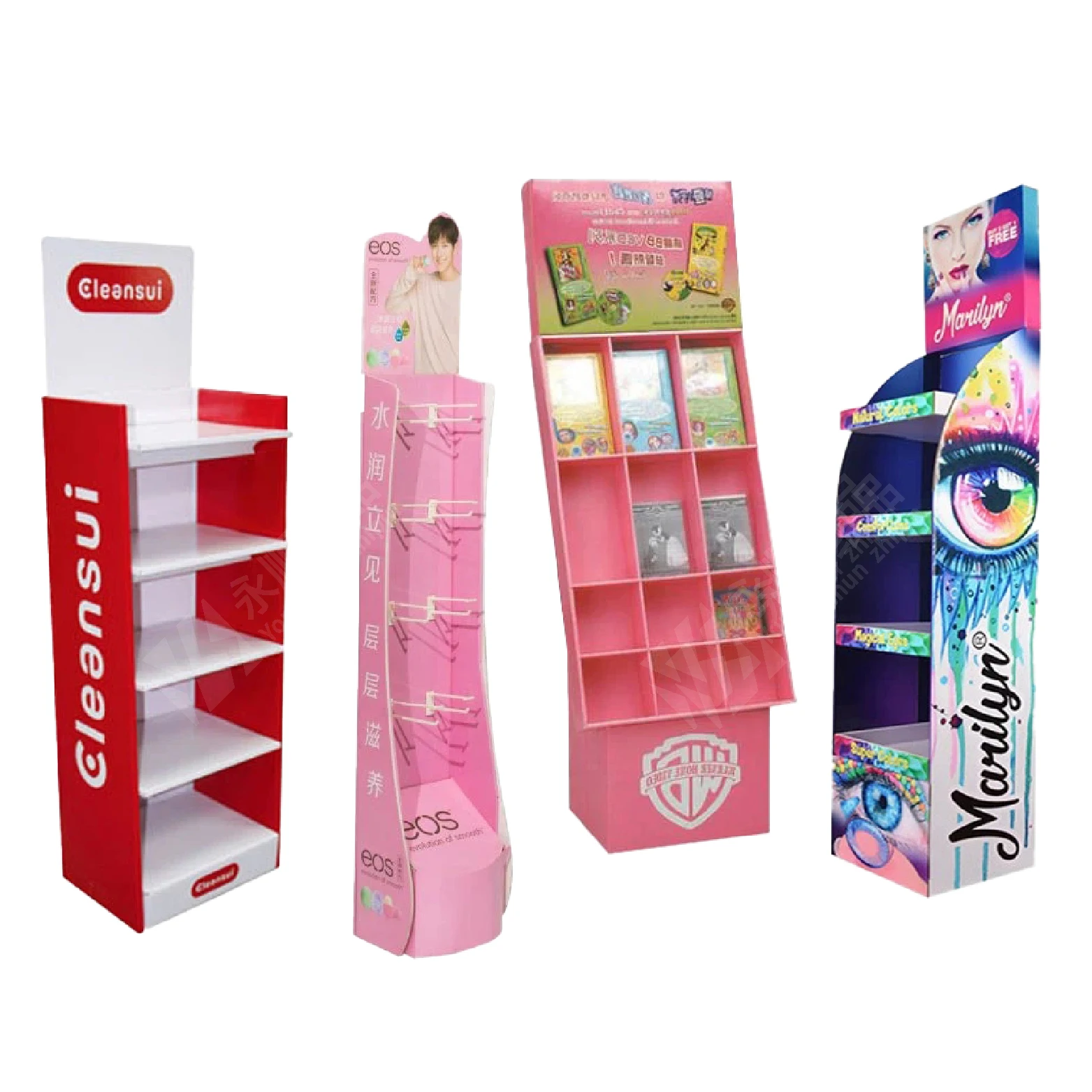 Modern Cardboard for POP Floor Display Stand Supermarket Corrugated Paperboard Sanitary Napkin Daily Necessities Display Racks