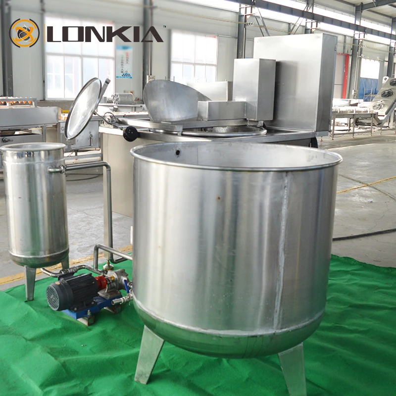 100-500L SUS201/304 For Nuts, Pasta, Beans, Aquatic Products and Other Types of Fully Automated Frying Machine manufacture