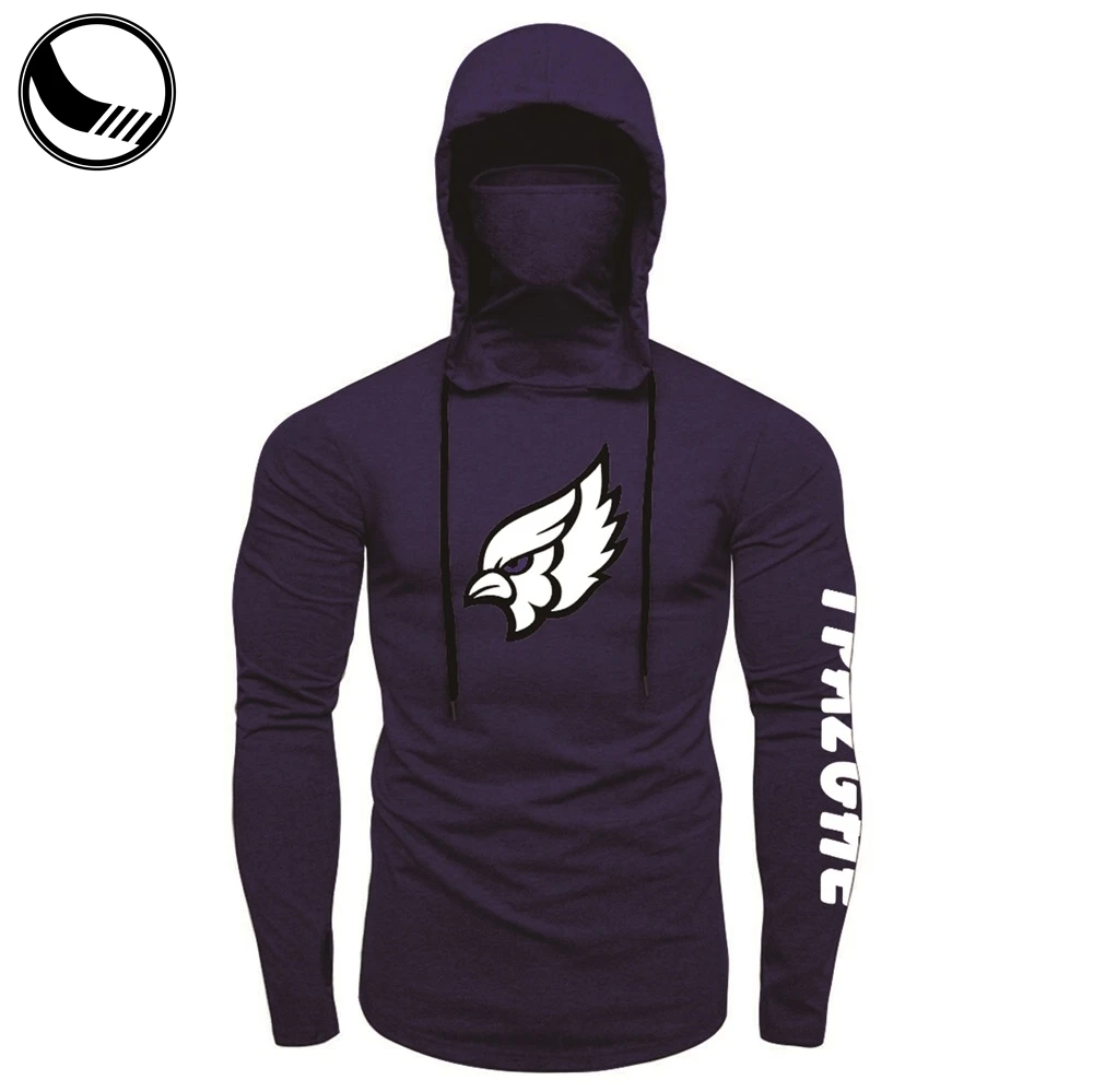 Unisex Custom Wholesale Eco Friendly Two Tone Sublimation Hoodie  With Neck Warmer