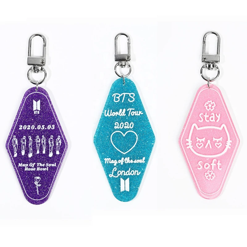 Glitter Acrylic Keychain