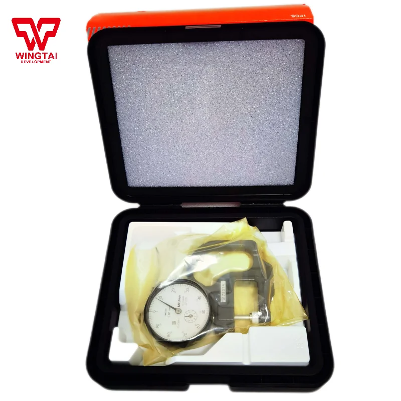 Japanese Mitutoyo 7301 Dial Thickness Meter Gauge Flat Anvil 0-10mm