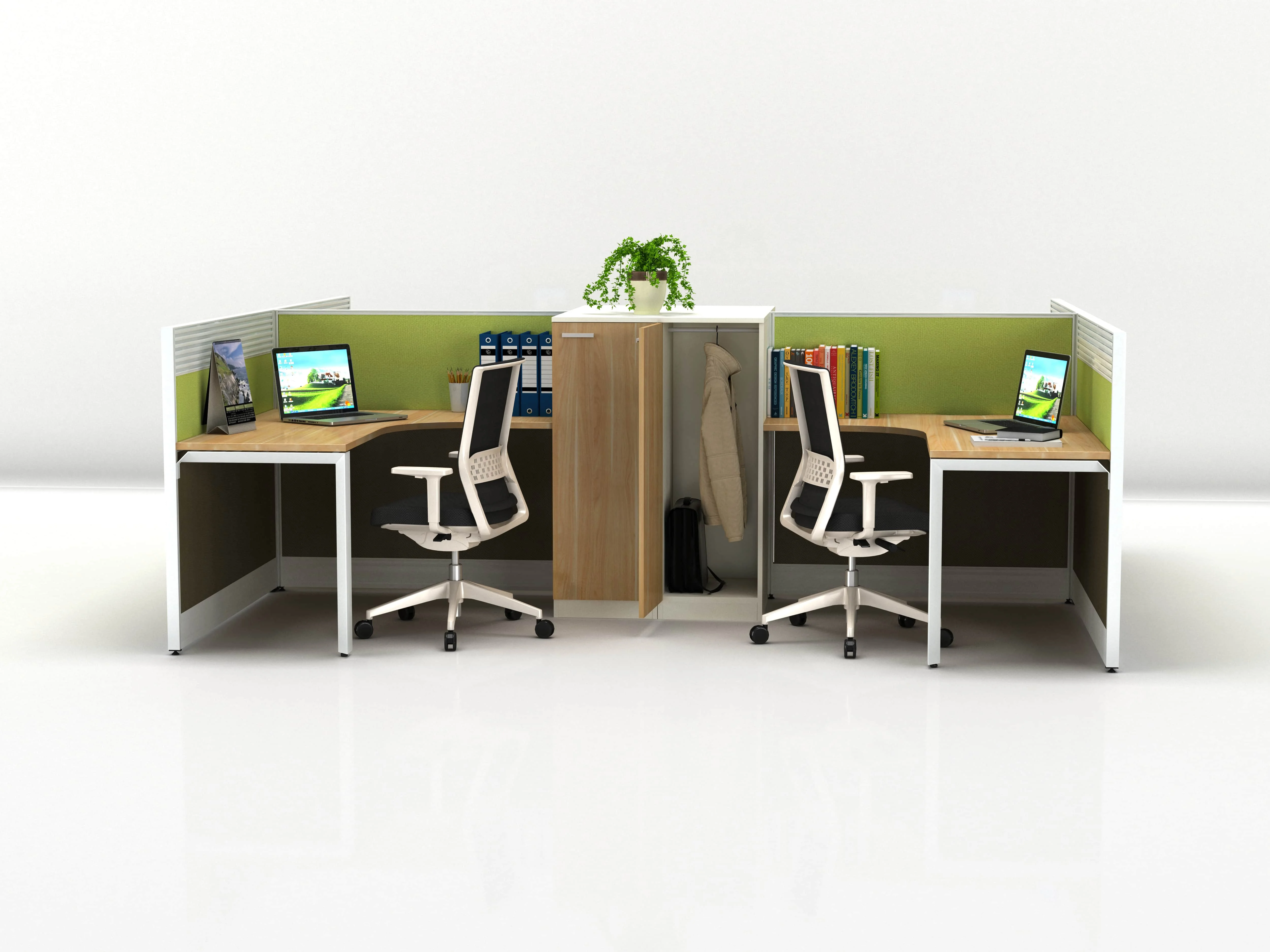 Office Workstation With Closet Custom Partition Table Cubicle Desk Work