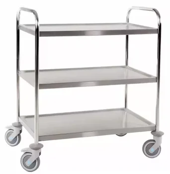 Cleanroom Eletronic Wire Shelf Trolley Cart Trolley Stainless Steel ESD Cart Shelf