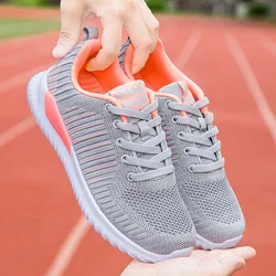 Новая модель кроссовок, повседневная спортивная обувь для бега, летающая вязаная обувь, женская спортивная обувь для бега