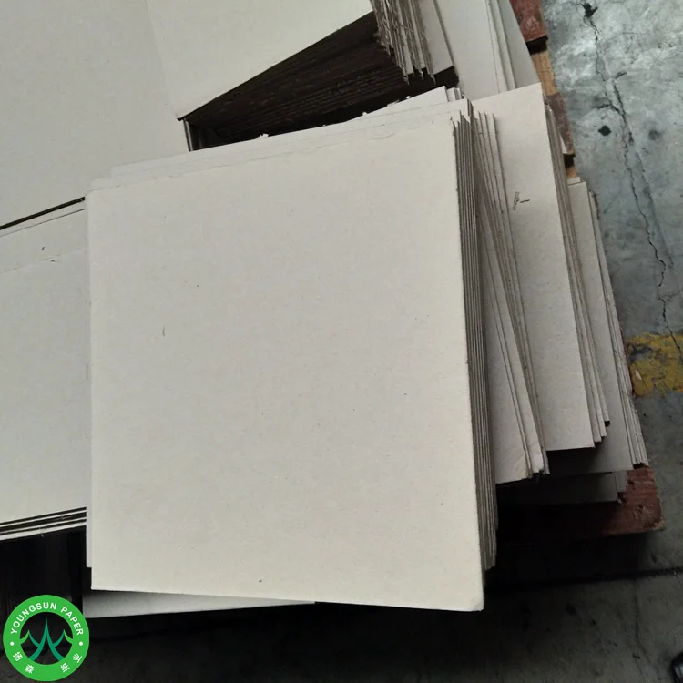 Uncoated Chipboard Laminated Cardboard Smooth Kraft White Chip Grey Board for Folders