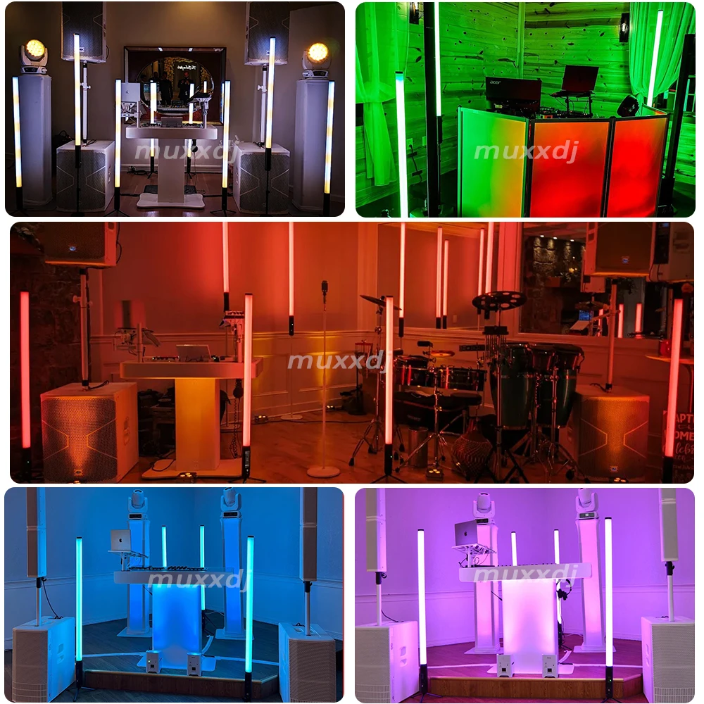 Wireless 360 Dj Tube Light Outdoor Dmx Rgbwa Battery Led Pixel Tube Bar