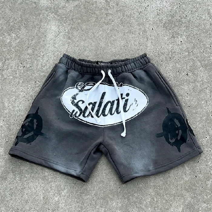 Men's Denim Shorts High Quality Vintage Casual Regular Fit 100% Cotton High Street Vintage Wash American Streetwear Y2k gallery 5