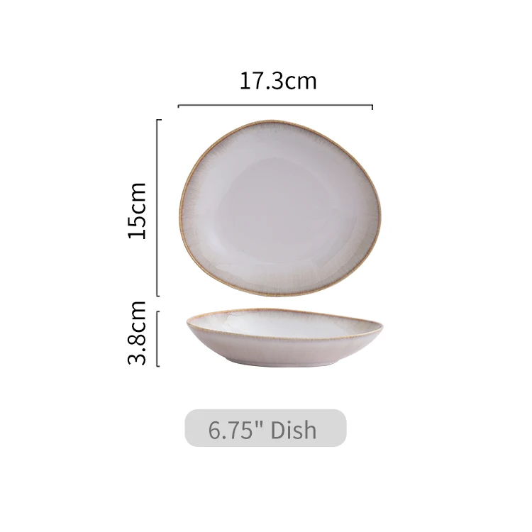 FENN Chinese Design ceramic dinner dish Cobbles Dishes Plate for Restaurant