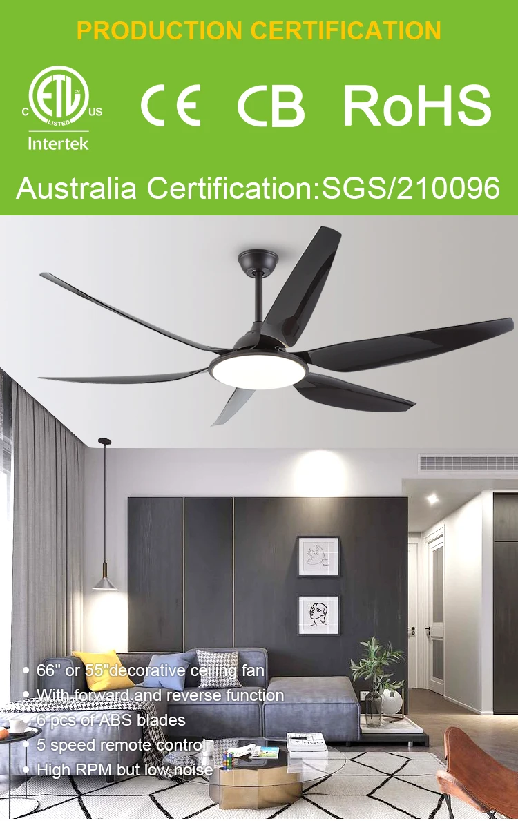 Noise Black Led Ceiling Fan 