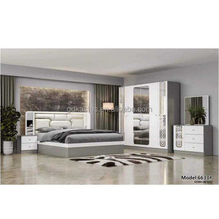 Elegant Simple Design Cheap Price Good Quality MDF Bedroom Furniture Set