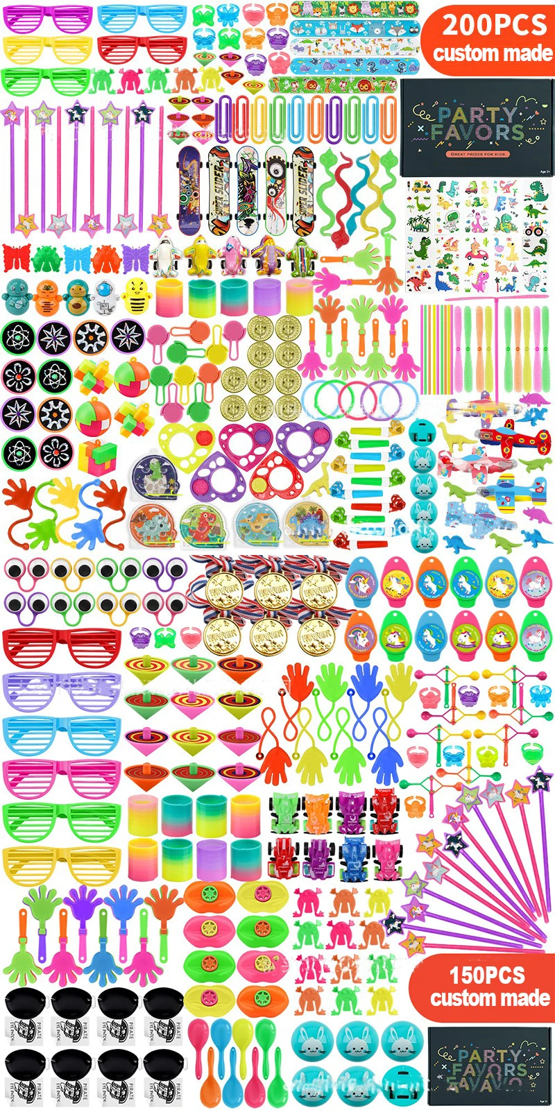 300 Piece Rs Packs Whole Fidget Toys Set 100 Poppet Keychain Advent ...