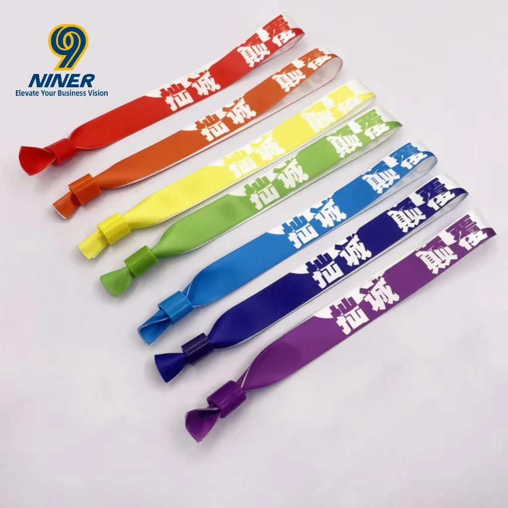 Manufacturer Wholesale Cheap Custom Adjustable Fabric Wristband for Events preview 3