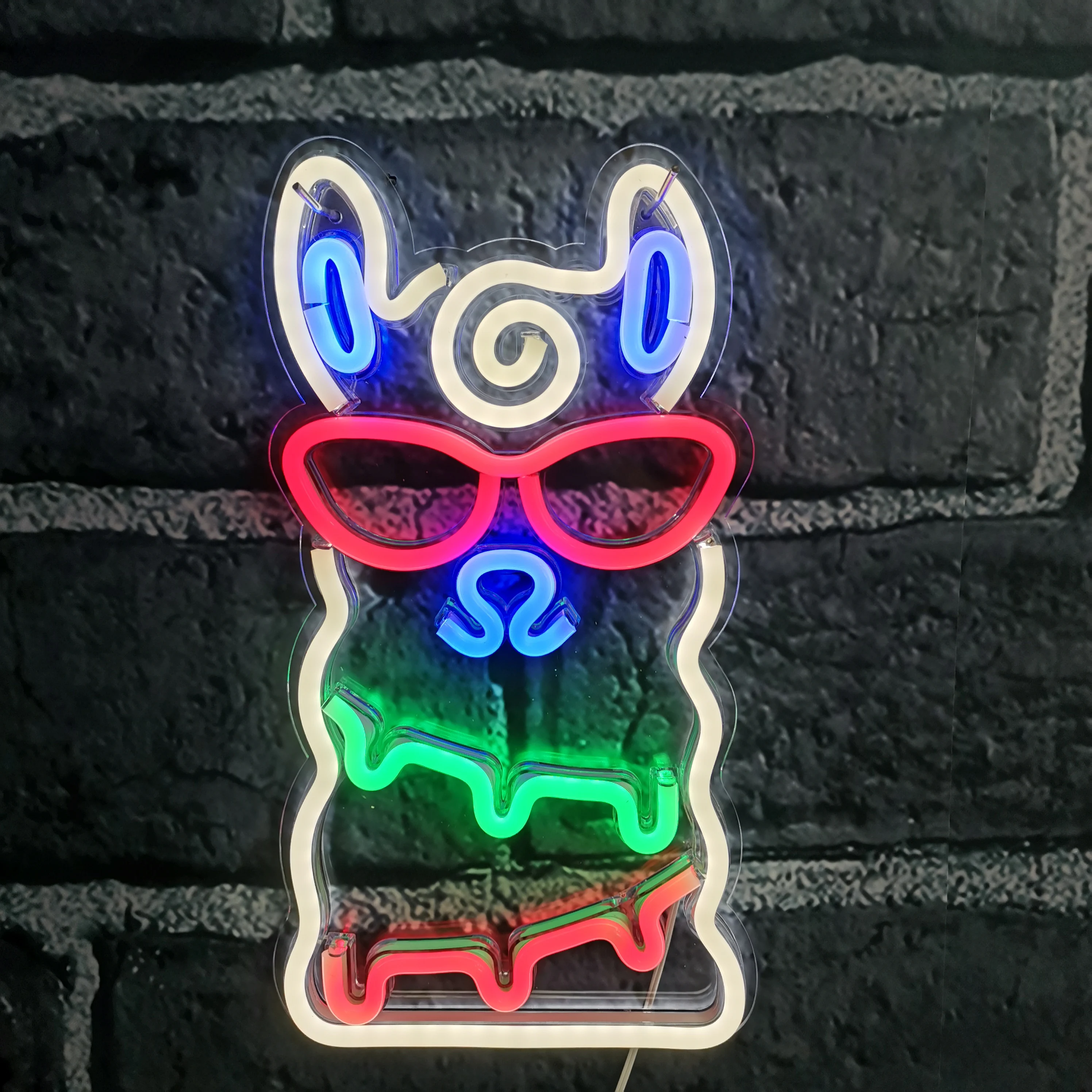 Wall Art Sign Bedroom Decoration Rainbow Hanging Fashion Custom Neon Animal Lights Night Lamp Led Light for Home Party